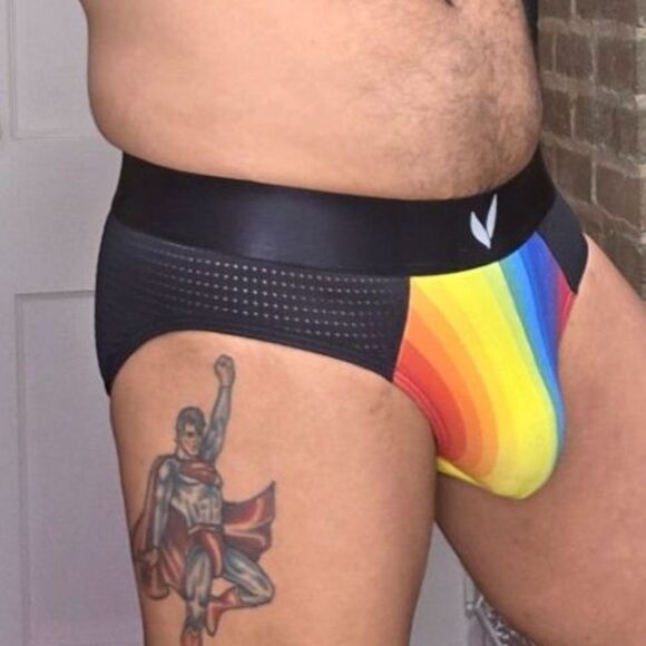 BUNNIES Rainbow Pouch Mesh Briefs - Black - Picture 5 of 5